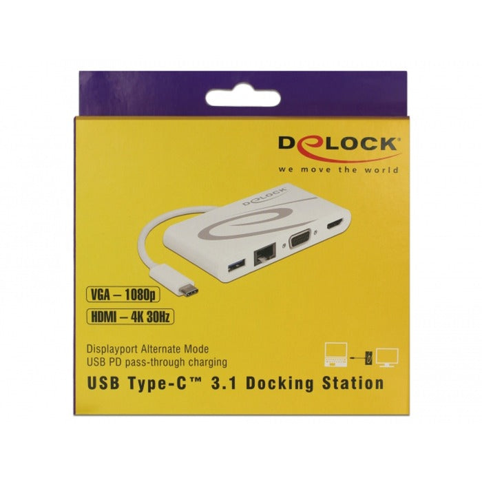 Delock USB-C 3.1> HDMI + VGA + LAN + USB
