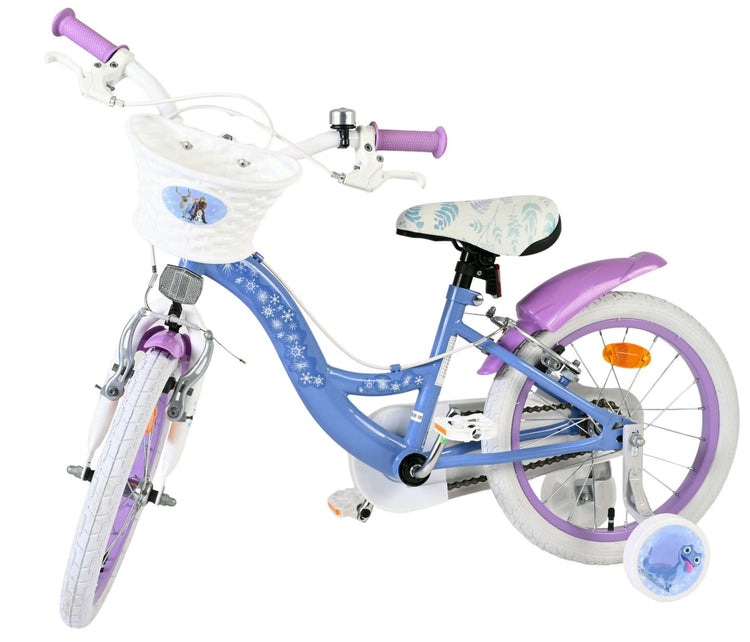 Volare Disney Frozen 2 Kinderfahrrad – Mädchen – 16 Zoll – Blau Lila – Zwei Handbremsen