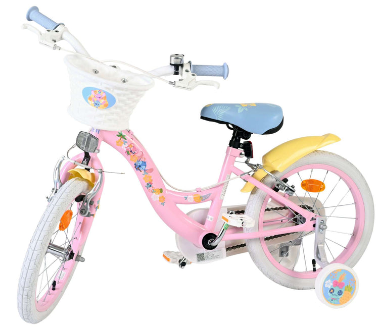 Stich Disney Stitch Kinderfahrrad – Mädchen – 16 Zoll – Pink – zwei Handbremsen