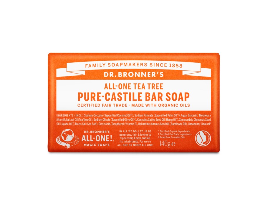 DR. Bronners Seifenblock reiner kastilischer Teebaum