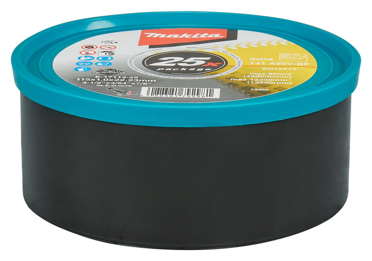 Makita Zubehör Trennscheibe Edelstahl A60V 115x22,23x1,0mm - E-17114-25