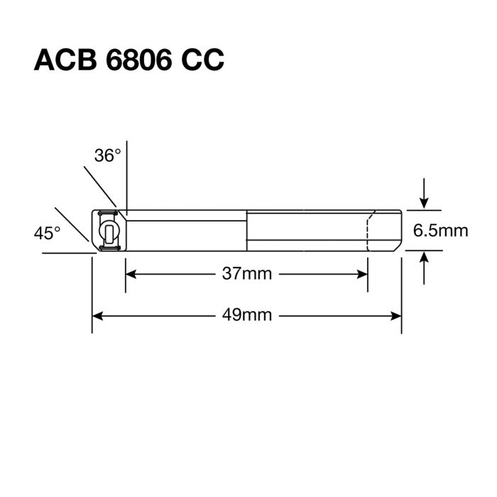 Enduro Lower Ball Head ACB 6806 CC 37x49x6.5 (36x45 °) BLAC
