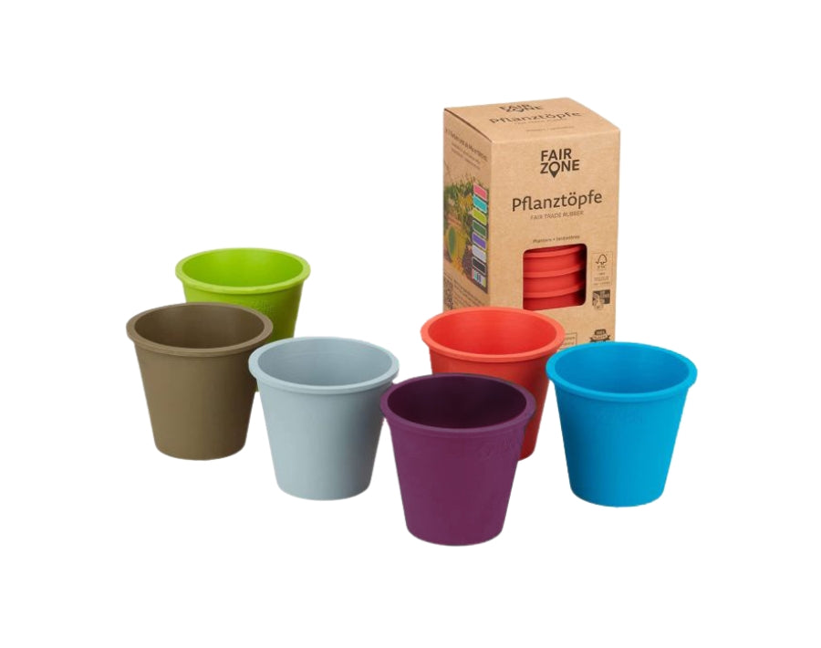 Fairzone Pflanze Potter farbige Gummi 6 Stücke