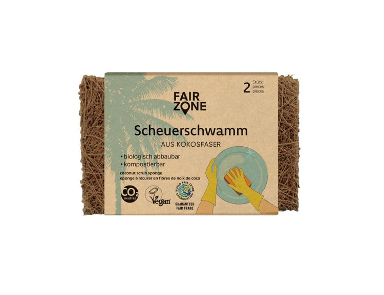 Fairzone schüren Schwamm Kokosnuss 2 Stücke