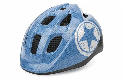 Polisport Kinderhelm Jeans. Größe: s (52 56 cm), Farbe: Blauww