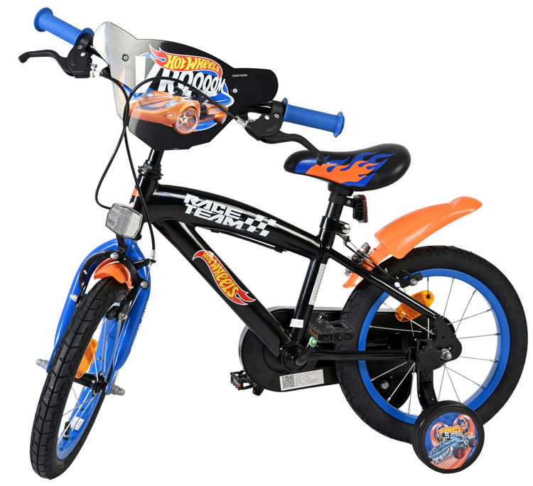 Heiße Räder Hot Wheels Kinderfahrrad - Jungen - 14 Zoll - Schwarz - Zwei Handbremsen