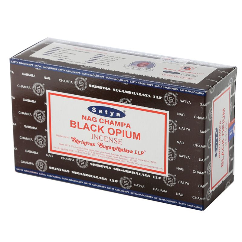 01346 Schwarzes Opium - Satya -Nag -Champa -Weihrauchstangen
