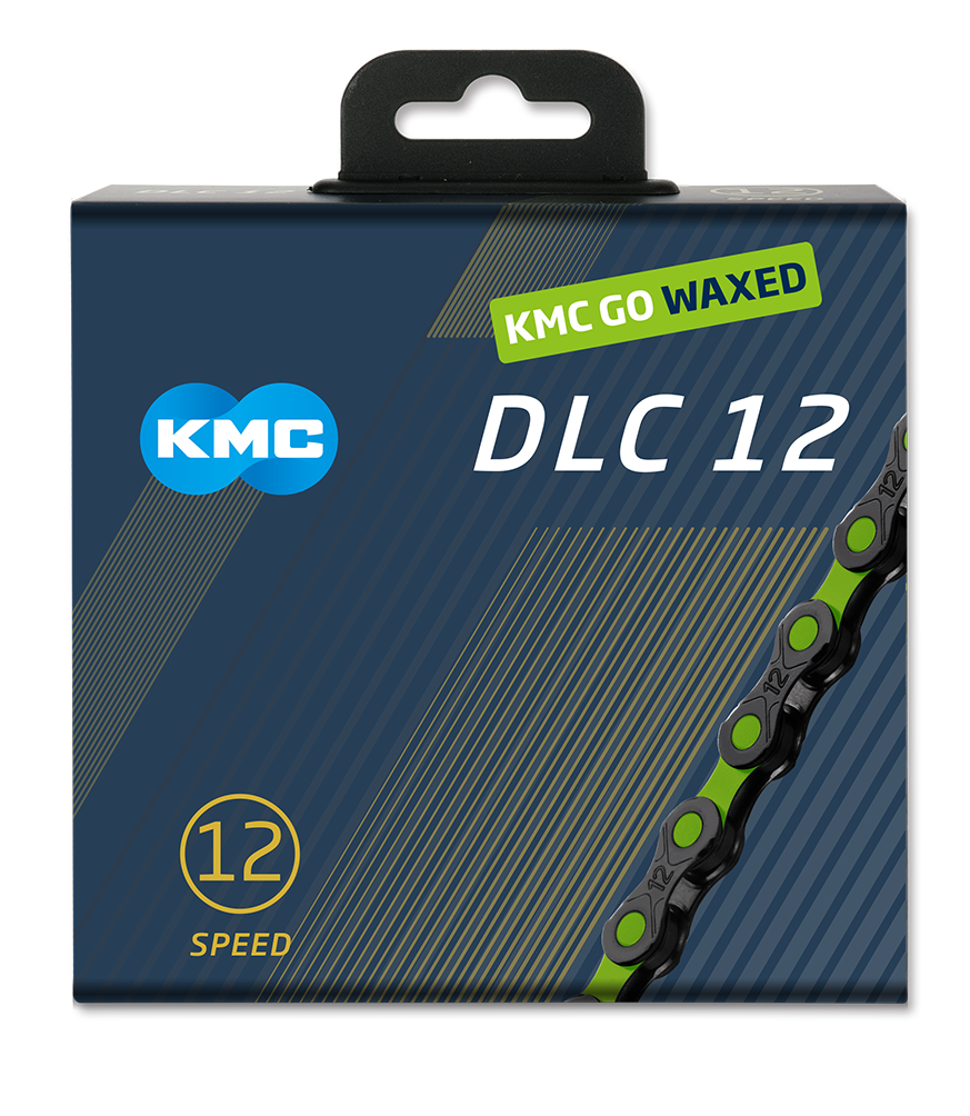 KMC Ketting DLC12 Black Green 126s Wachse gewachsen