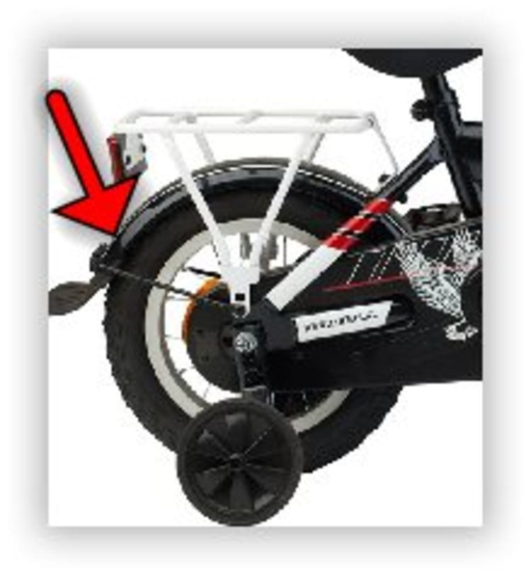 Batavus hinterer Kotflügel + Stange 12,5 schwarz