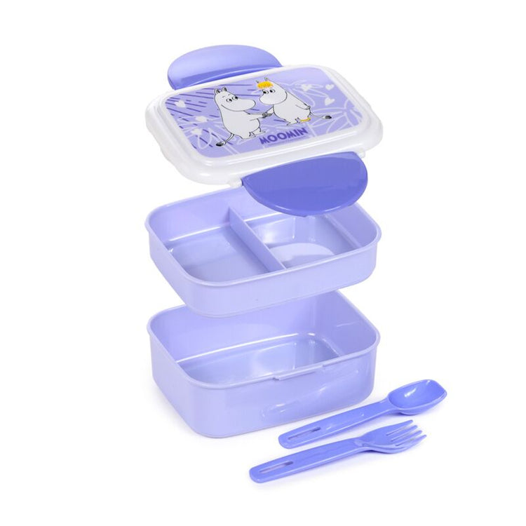 Moomin Lila Clip Bento Box Lunchbox mit Besteck