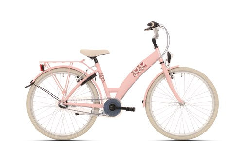Bikefun Kinderrad 24 Fahrrad Spaß viel Liebe mit Nexus 3 Gears Adobe Pink