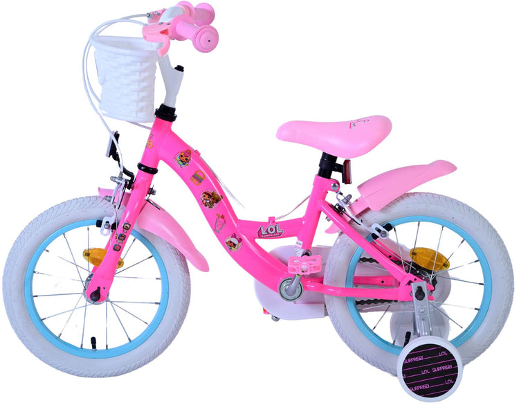 Lol überraschende Kinderbike Mädchen 14 Zoll rosa zwei Handbremsen