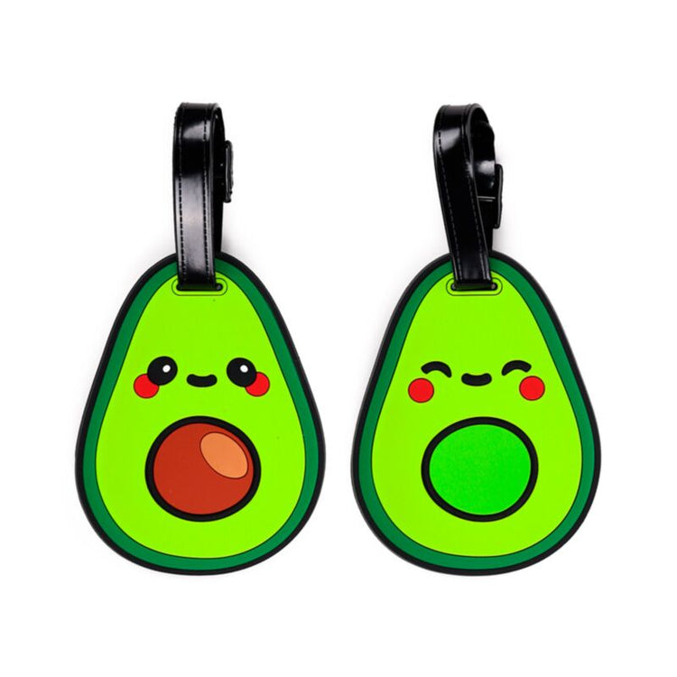 Foodsiemals Avocado PVC Koffer Etikett Set von 2