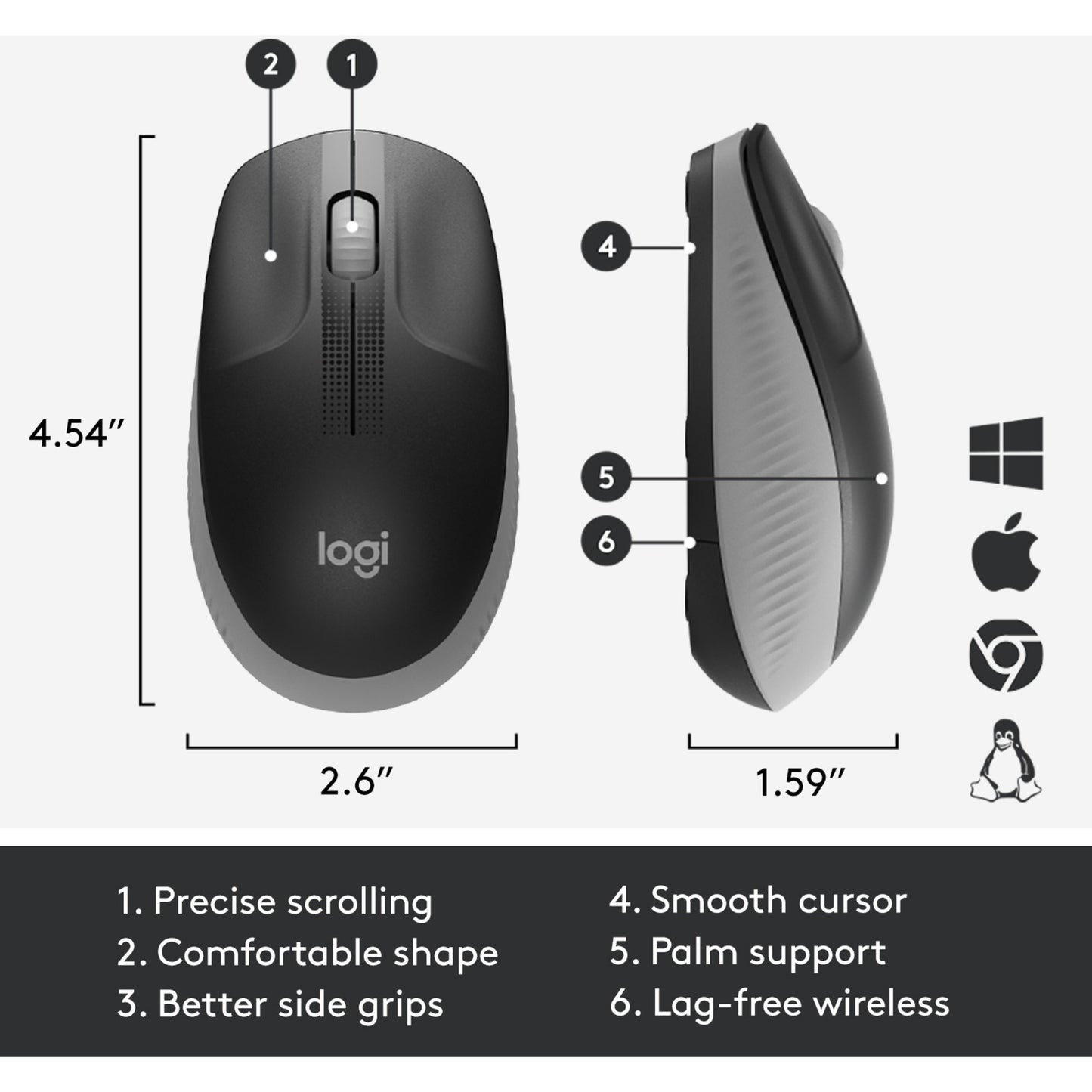Logitech M190 Funkmaus in voller Größe