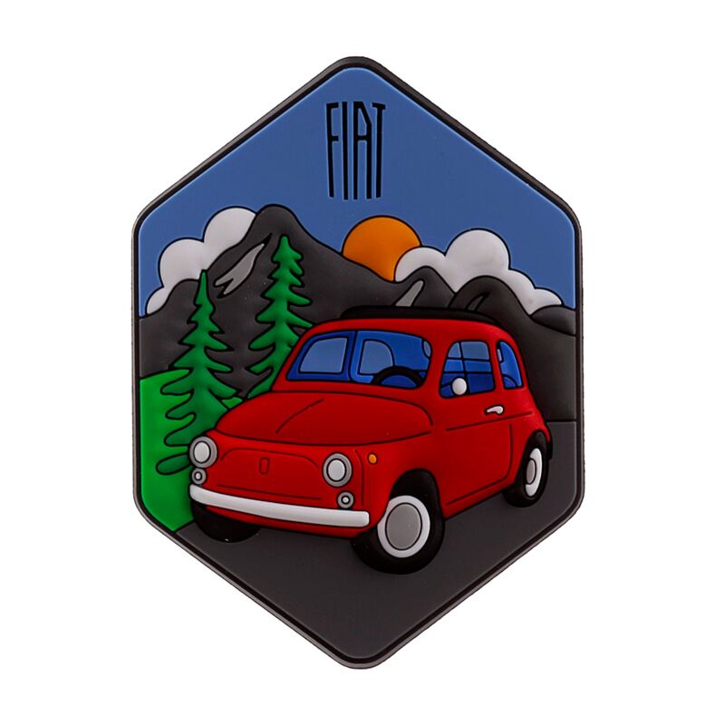 Fiat 500 Dolomit Bergen PVC -Magnet