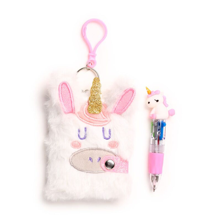 Einhorn-Zauber-Mini-Notizbuch A7 mit 4-Farben-Stift