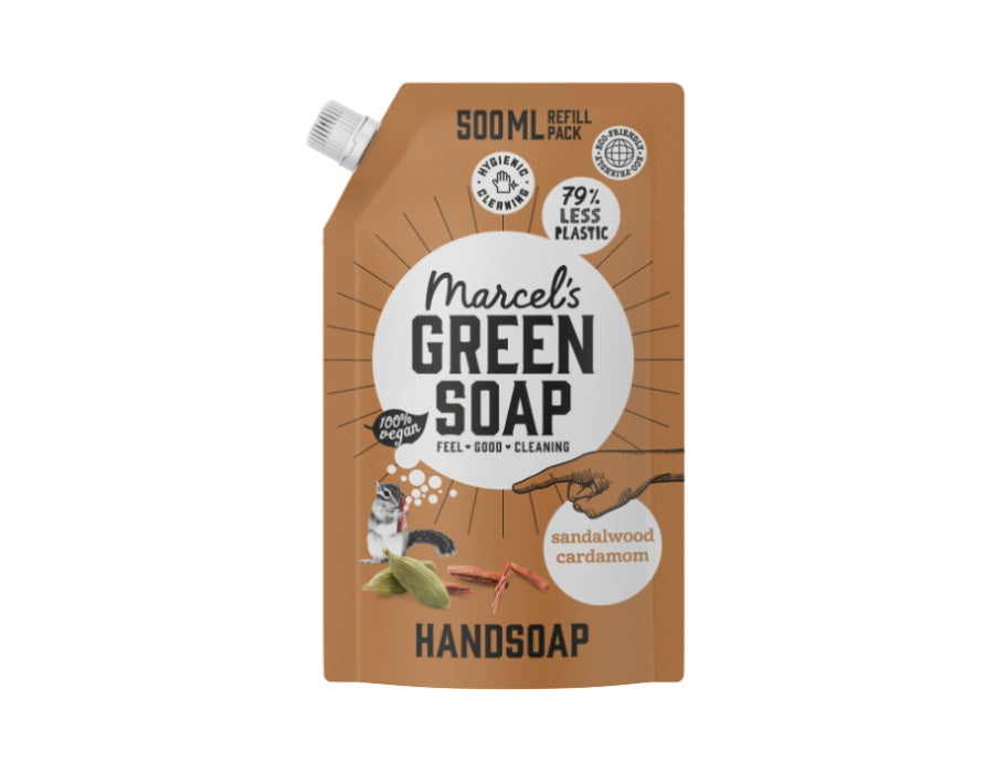 Marcels Green Soap Handseife Sandelhout Kardemom 500ml Navulzak