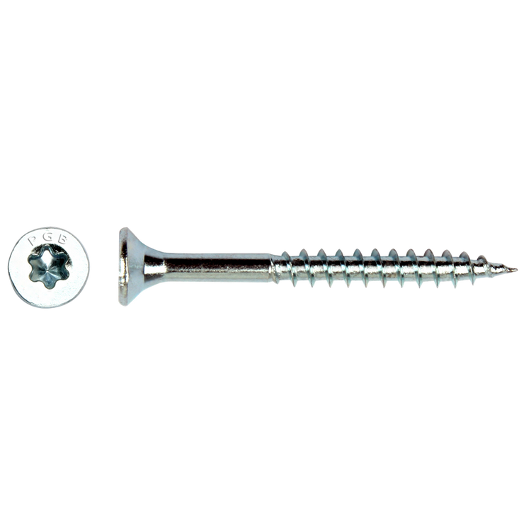 PGB-Fasteners Spanplattenschraube VZK-T Teilgewindeschneidspitze Senkkopf ø3,0x25 ZN TX10 | 200 Stück | pgwvtg001003000253