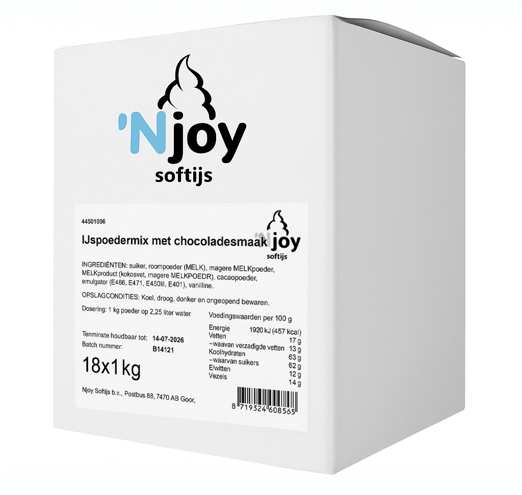 Njoy Eismischung Schokoladenmilchfett (12x 1kg)
