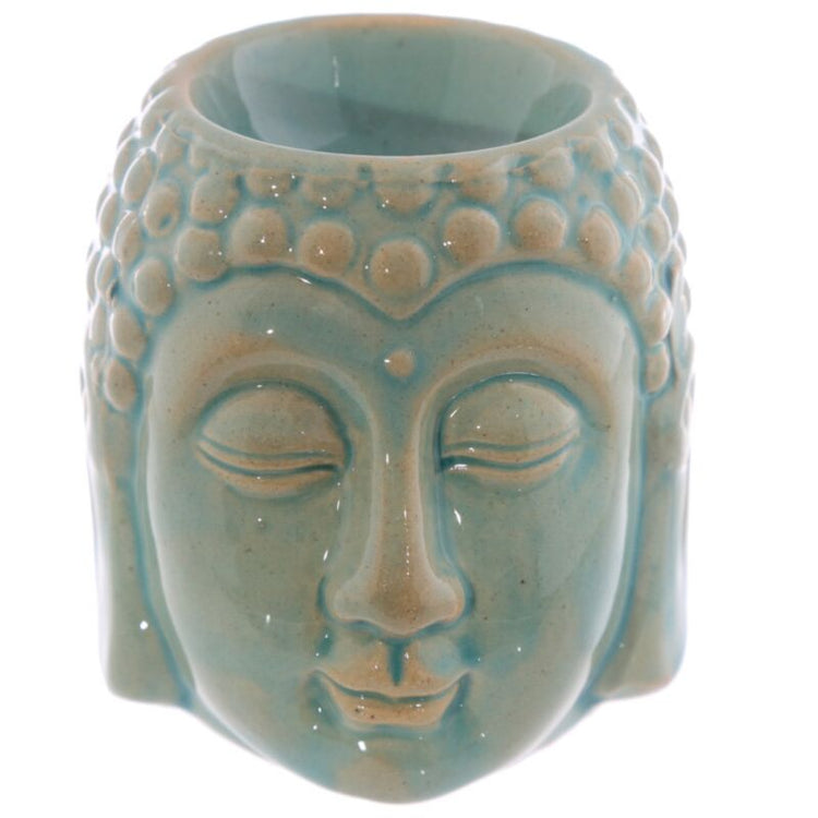 Crackelee Glaze Keramik Buddha Kopfduftbrenner - klein