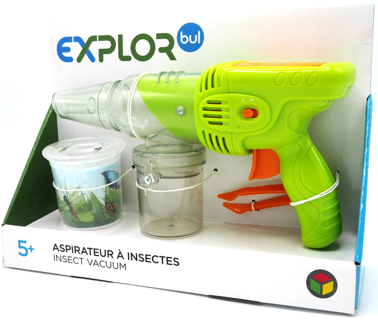 Vakuuminsektenkolben mit 2 Insektengläser und Pinzetten.