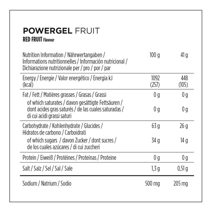 Powerbar Powergel Frucht (24 x 41 g) – rote Frucht