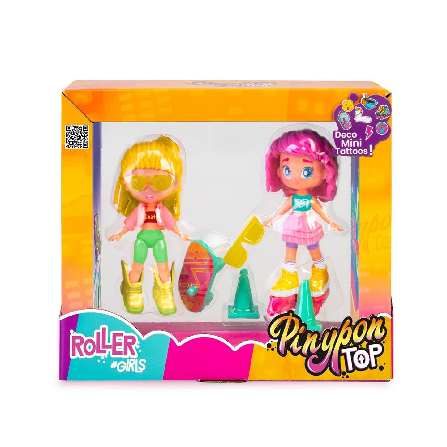 Pinypon Top-Roller-Girls mit Tattoos