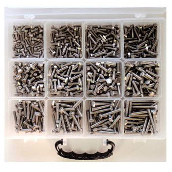 Bofix 218100 Boxensortiment 12 Fächer Sechskantschrauben Edelstahl