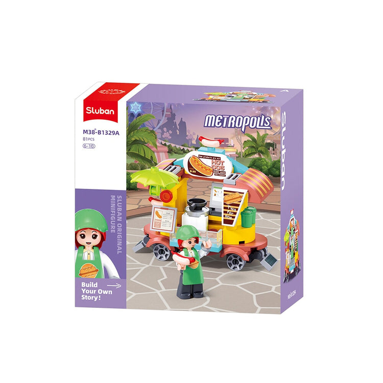 Sluban Metropolis Hotdog-Imbisswagen (m38-b1329a)