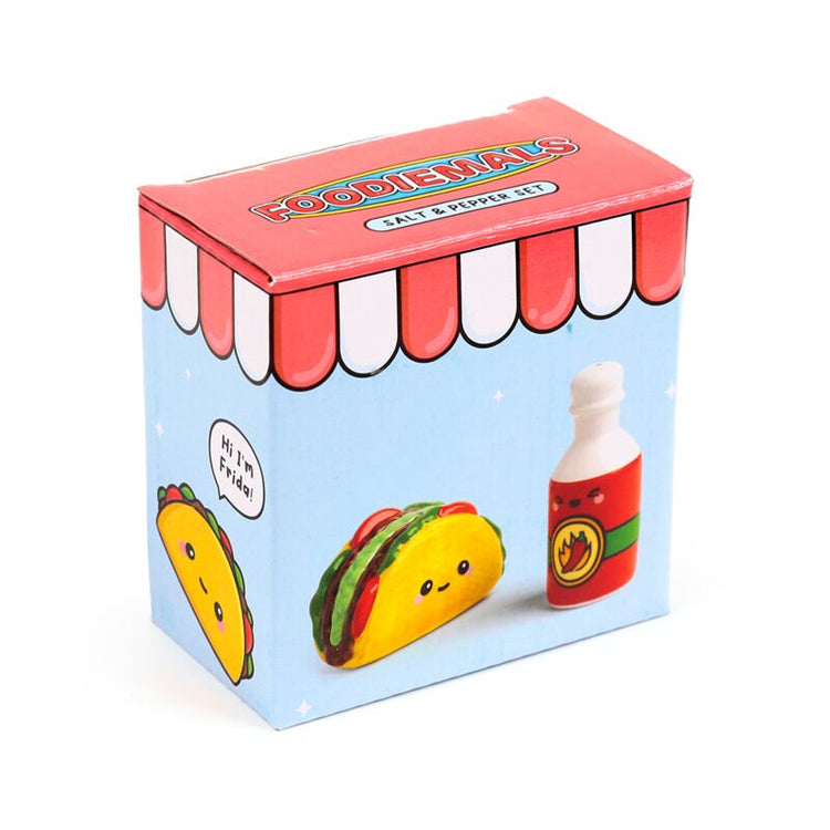 Frida de Taco heiße Sauce Foodiemals Pfeffer und Salzset