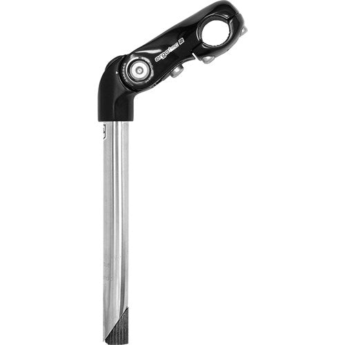 Ergotec-Vorbau 25,4 mm verstellbar, schwarzer Edelstahl 230 90 mm