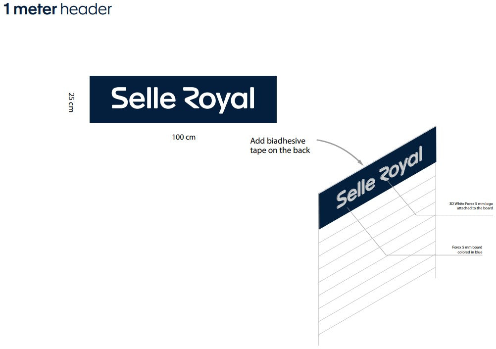 Selle Royal Selle Shelf Board 1 Meter mit Logo