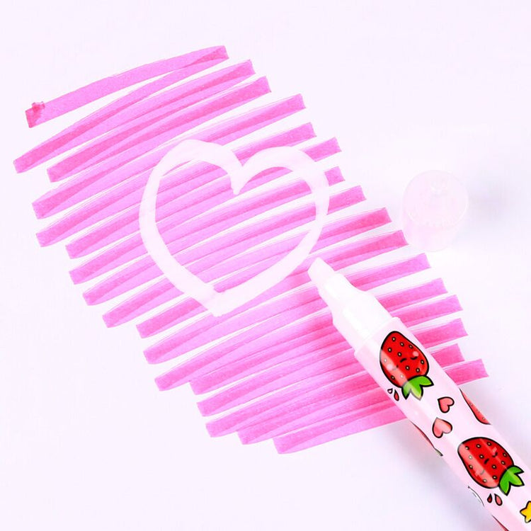 Foodiemals Fruit radierbarer Textmarker im 6er-Set mit duftender Tinte