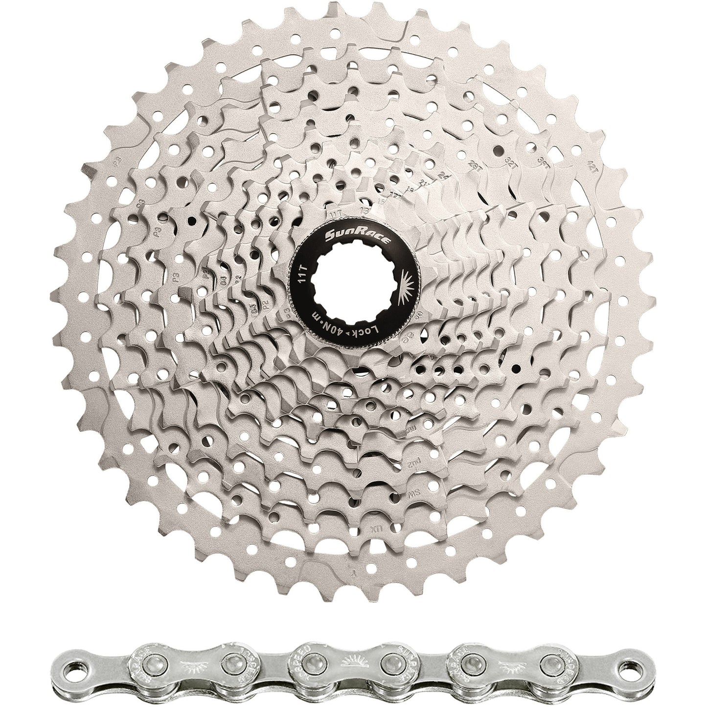 Spanninga Sunrace Combipack CSMS3 10V 11-40T mit Kette CN10A