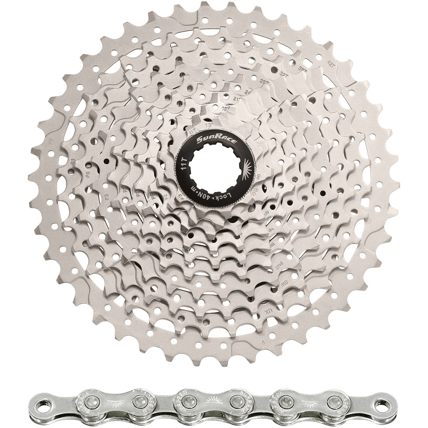 Spanninga Sunrace Combipack CSMS3 10V 11-42T mit Kette CN10A