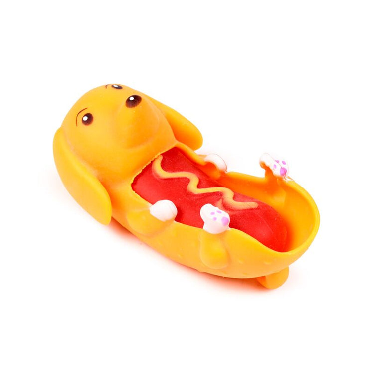 Hot Dog Wurmhunde -Dehnungsspielzeug