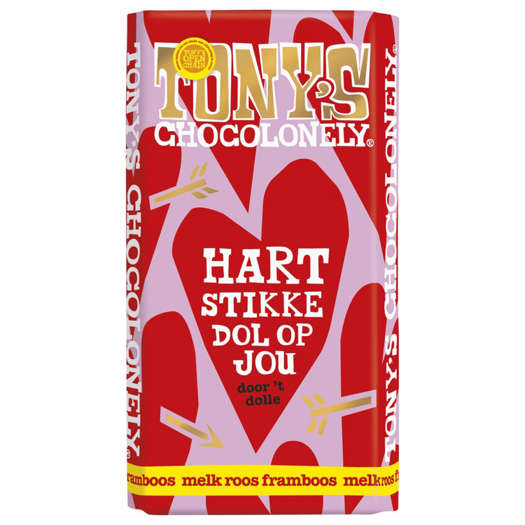 Tony's Schokoriegel Love Milk Rose Himbeere (15x180 gr)