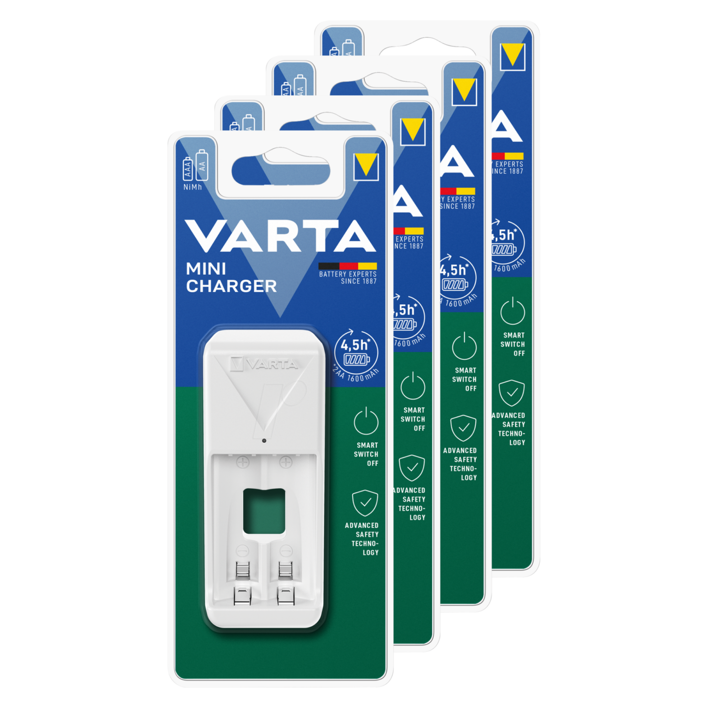 Varta Mini-Ladegerät Batterieladegerät (4 Stück)