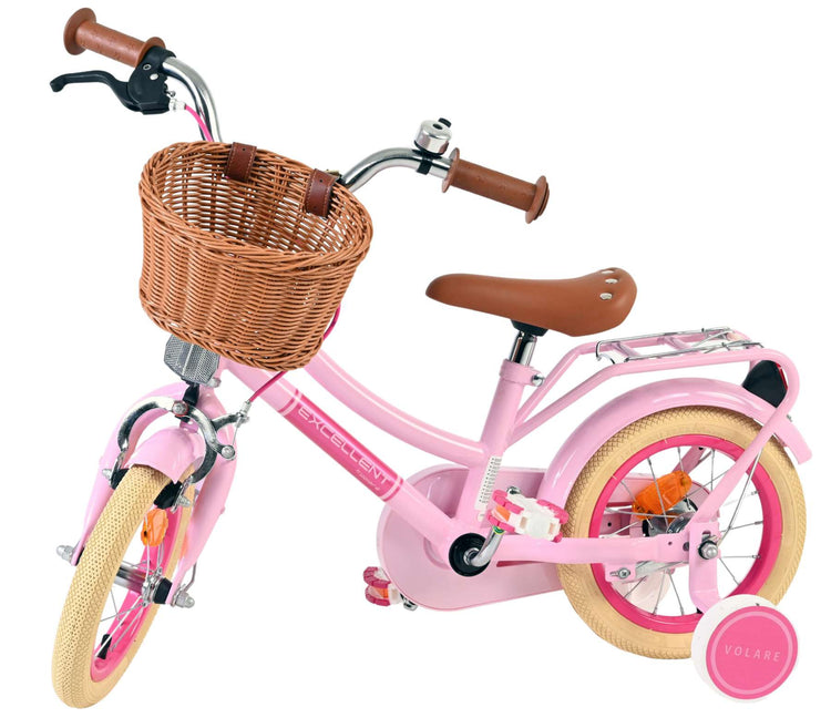 Volare Exzellente Kinderfahrrad - Mädchen - 12 Zoll - Pink