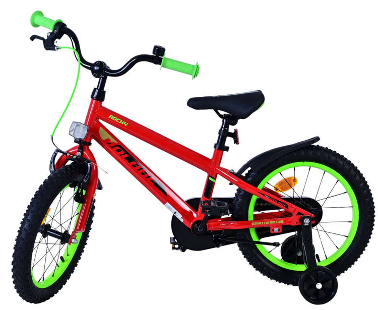 Volare Rocky Kinderfahrrad – Jungen – 16 Zoll – Rot