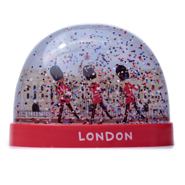 London Souvenir Royal Wachter auf Parade großer Glitzer Schnee Bol