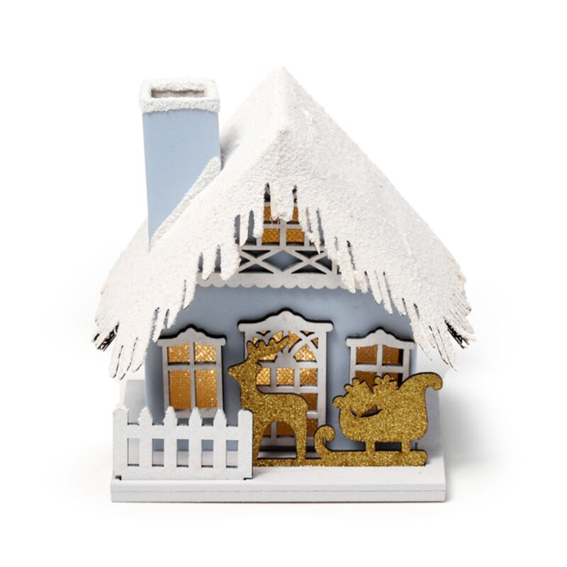 Goldhülsenszene Weihnachtshaus führte Dekoration