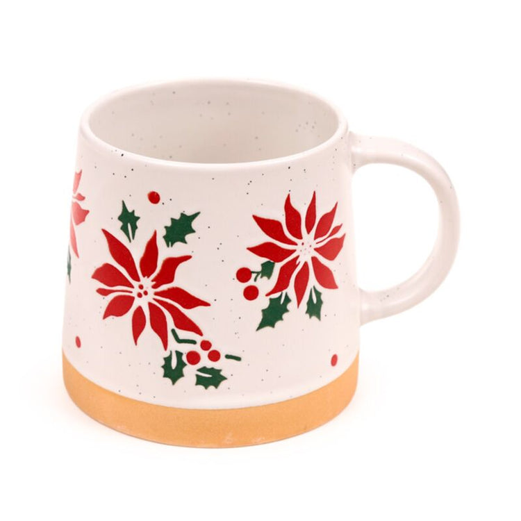 Weihnachtsstern Plant Tapse Stoneware Becher