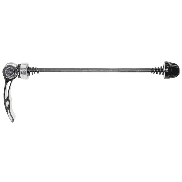 M-Wellen-Schnellspanner Hinterrad 135 mm altes schwarzes Silber