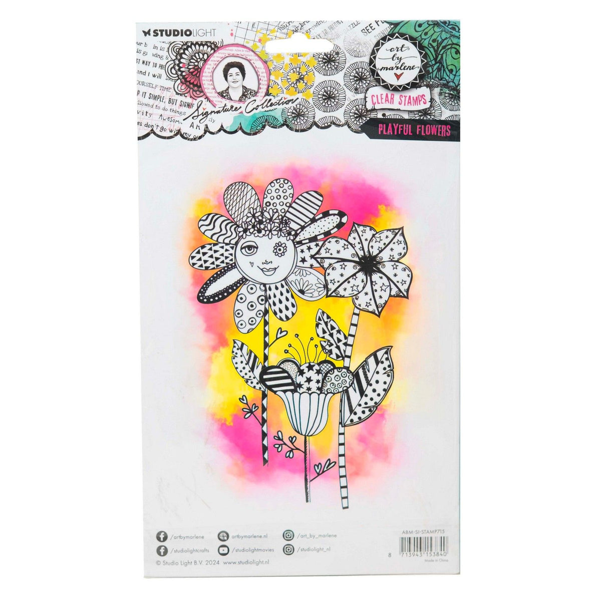 Studio Light • Signature Collection Clear Stamp verspielte Blumen