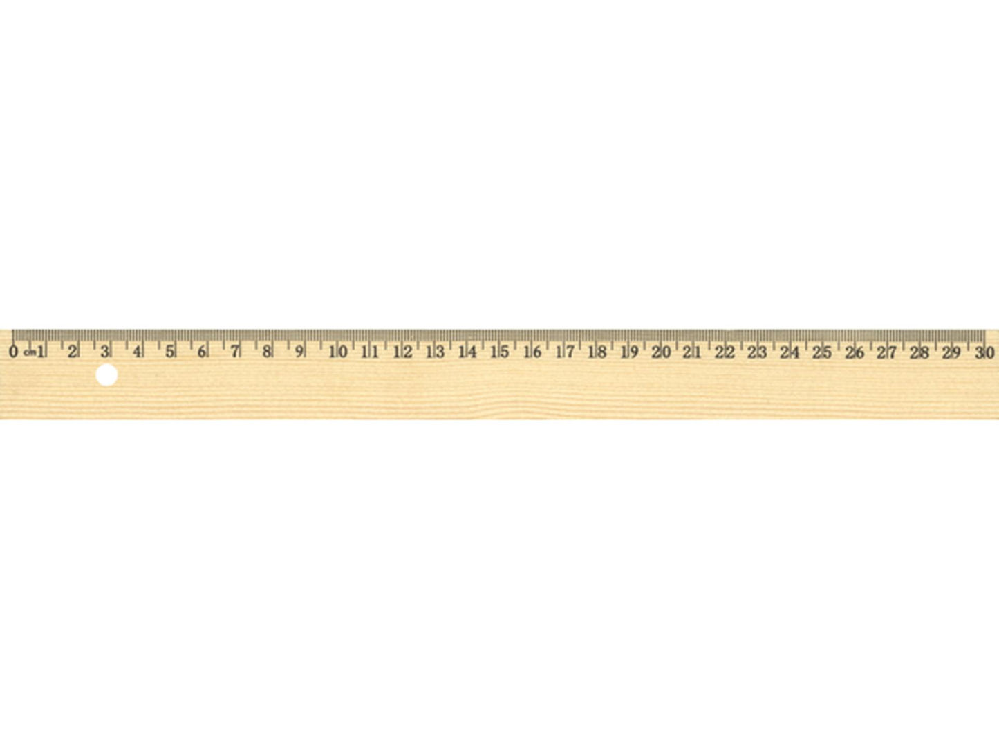 Känguru-Lineal 30 cm aus Holz mit Metalleinlage