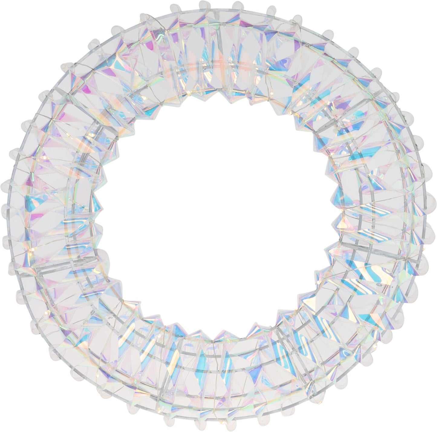 Home-Styling-Kranz, 30 cm, 30 LEDs, schillernd