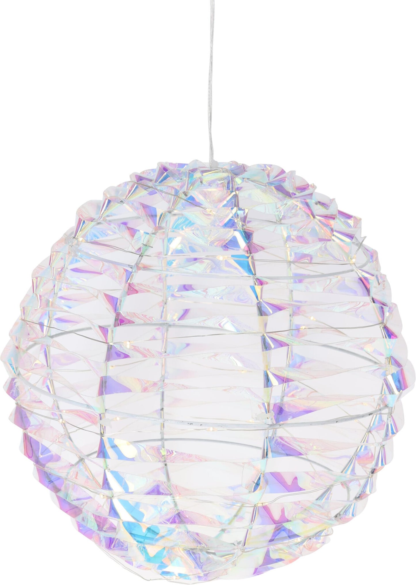 Home-Styling-Ball 25 cm, 40 LEDs, irisierend, mit Batterie