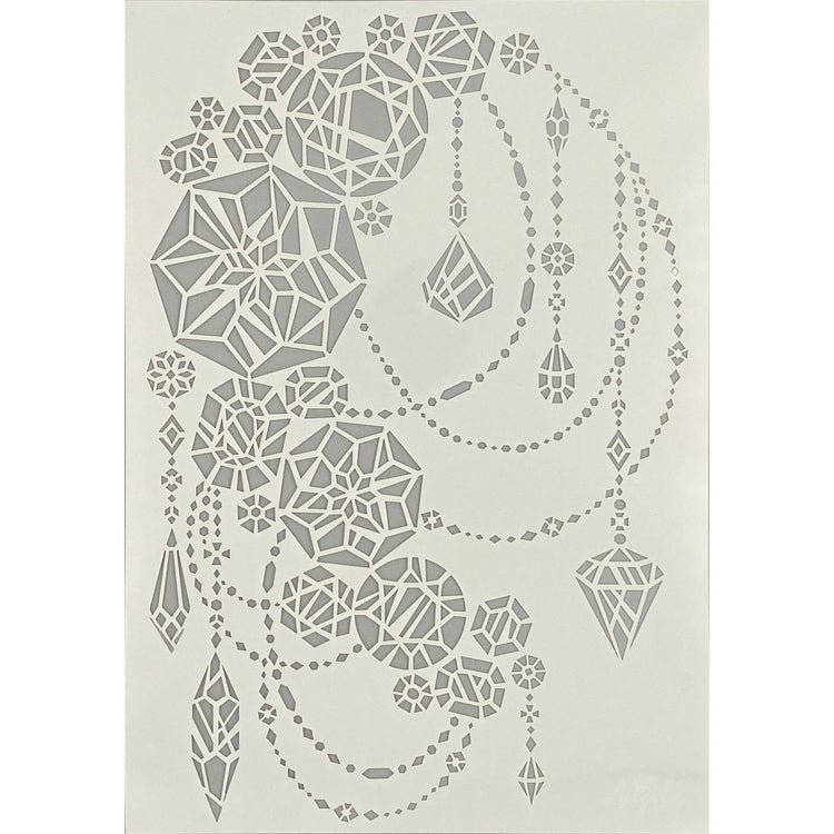 Angela Poole • Bastelschablone Kristalledelsteine A4
