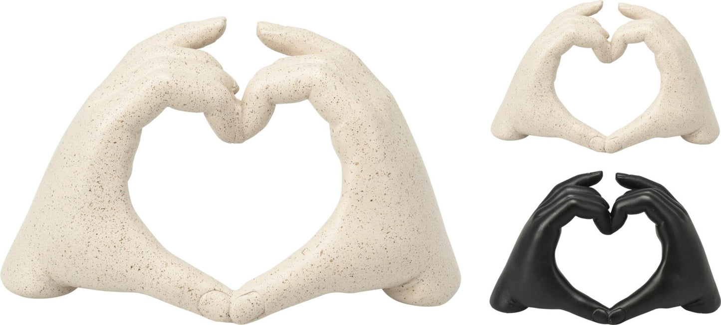 Home Styling Bild Hände als Herz 14cm Polystone